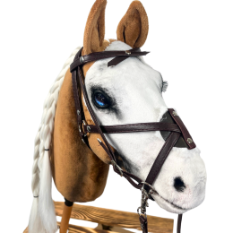 REALISTIC HOBBY HORSE – PALOMINO - WHITE/WHITE