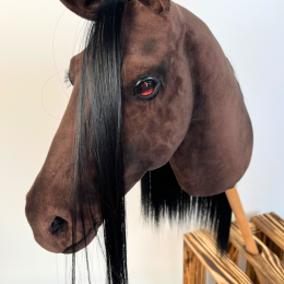 REALISTIC HOBBY HORSE – DARK CHESTNUT/BLACK MANE