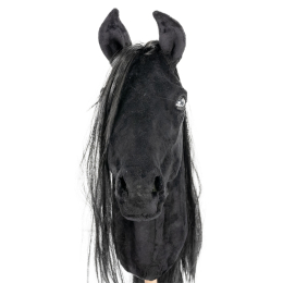 REALISTIC HOBBY HORSE – BLACK/BLACK MANE