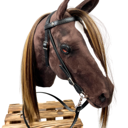 REALISTIC HOBBY HORSE – DARK CHESTNUT/BALAYAGE MANE/PATCH