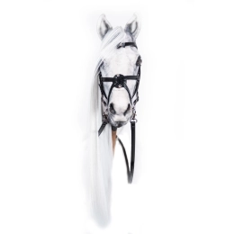 REALISTIC HOBBY HORSE – WHITE/WHITE MANE